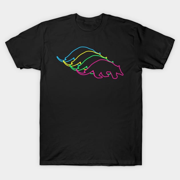 Anteater 80s Neon T-Shirt by Nerd_art